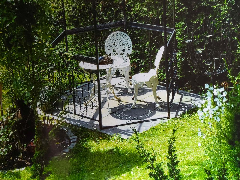 Der Garten der Ferienwohnung in Mosbach