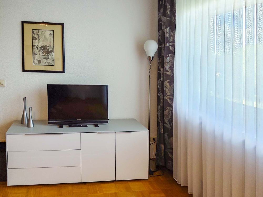 Blick in das Wohnzimmer der Ferienwohnung