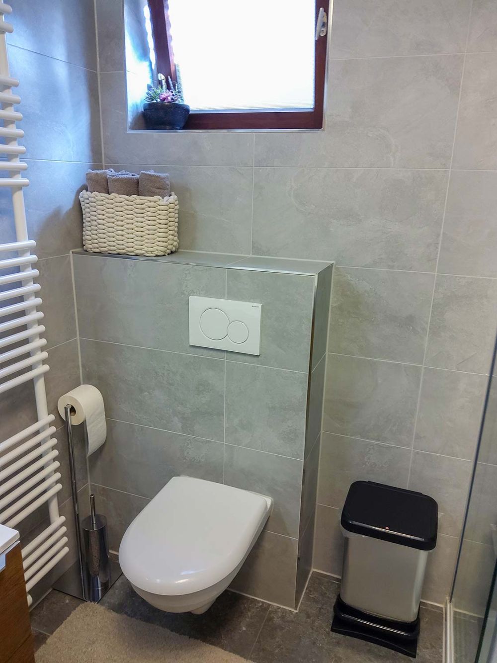 Blick ins Badezimmer der Ferienwohnung